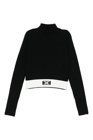 black viscose jumper ELISABETTA FRANCHI KIDS | EFMA173CFL040D748